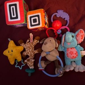 INFANT TACTILE LEARNING TOYS. Lot of 7. Gently used .